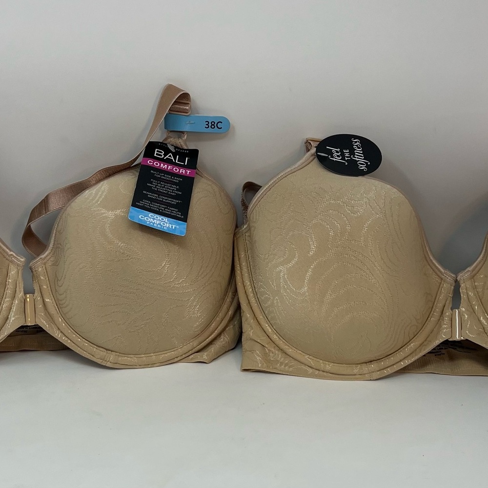 Bali Women's Comfort Revolution Front-Close Shaping Underwire Bras 38C Set Of 2